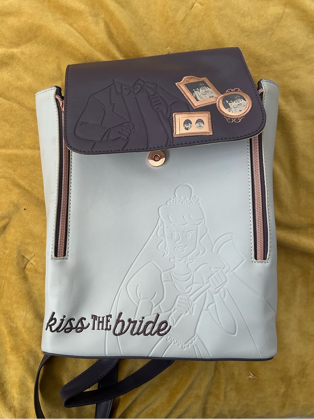 Disney Haunted Mansion 'Kiss the Bride' Embossed Women's Backpack